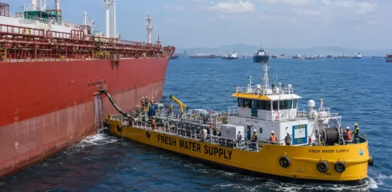 Ship fresh water supply in Bangladesh